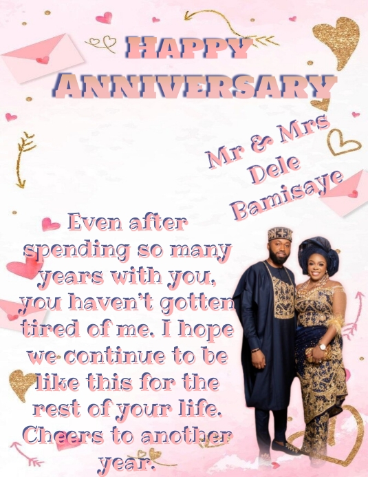 Wedding anniversary flier Flyer (US Letter) template