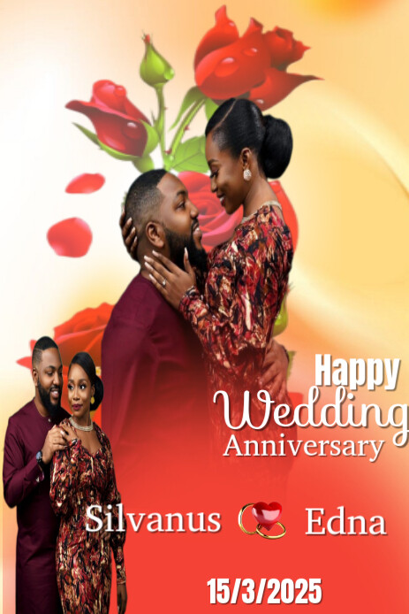 Wedding anniversary flyer Imagem do Pinterest template