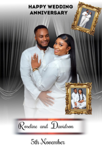 Wedding Anniversary Flyer Pinterest Graphic template