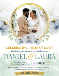 Wedding Anniversary Flyer template