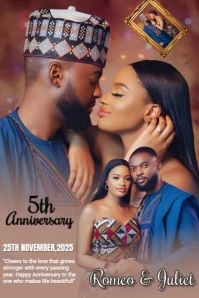 Wedding Anniversary Flyer Poster template