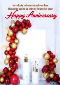 Wedding Anniversary Frame A6 template