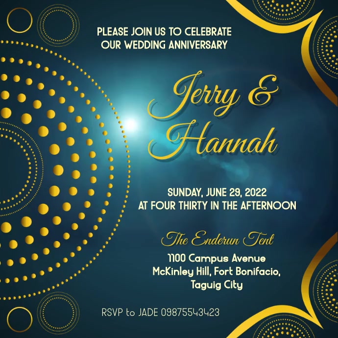 Wedding Anniversary Invitation Template PosterMyWall