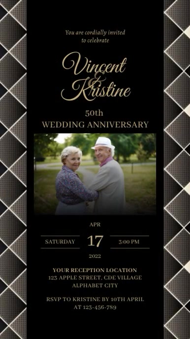 Wedding Anniversary Invitation Template | PosterMyWall