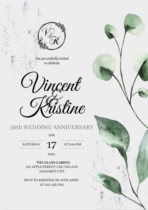 Wedding Anniversary Invitation Template | PosterMyWall