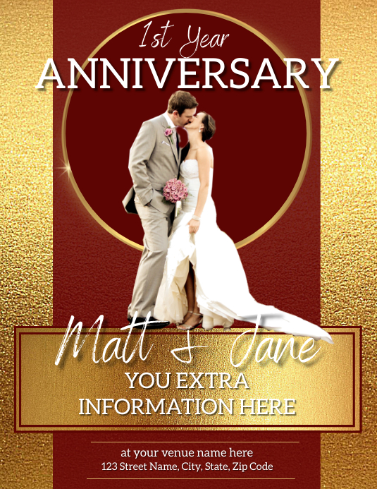 wedding Anniversary Service Flyer template PosterMyWall