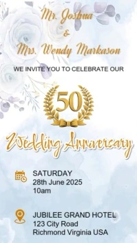 Wedding Anniversary Vide Invite Instagram Reel template