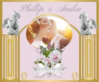 wedding announcement, online card, instagram, Medium Rectangle template