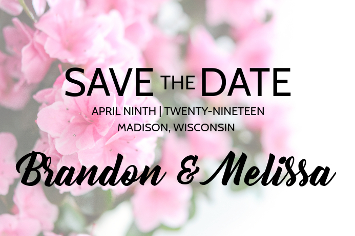 wedding announcement, save the date