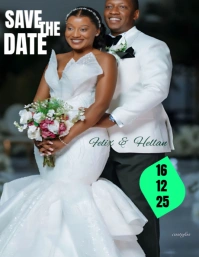 Wedding Announcement poster template design Flyer (US Letter)