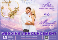 Wedding Announcements Design A5 template