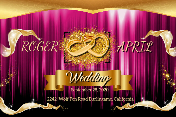 Wedding Background Banier 4’×6’ template