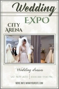 Wedding Bridal Fair Show Expo Poster Póster template