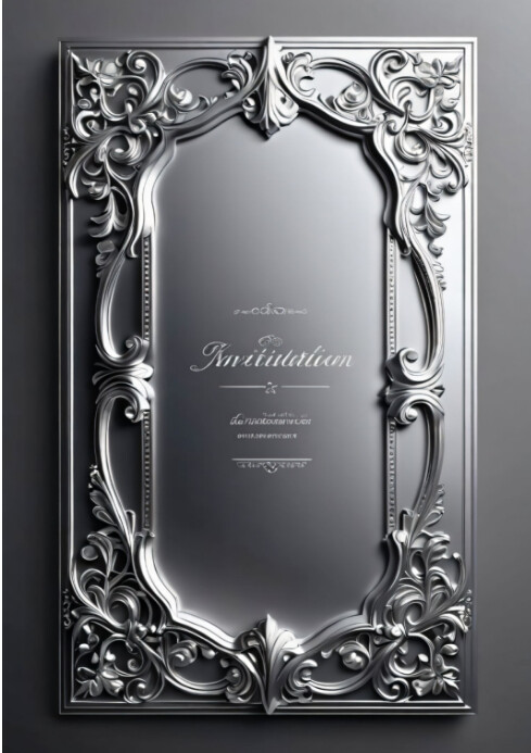 Wedding Card, Birthday invitation card Template A3
