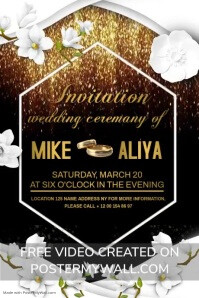 Wedding card Poster template