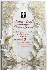 wedding card Poster template