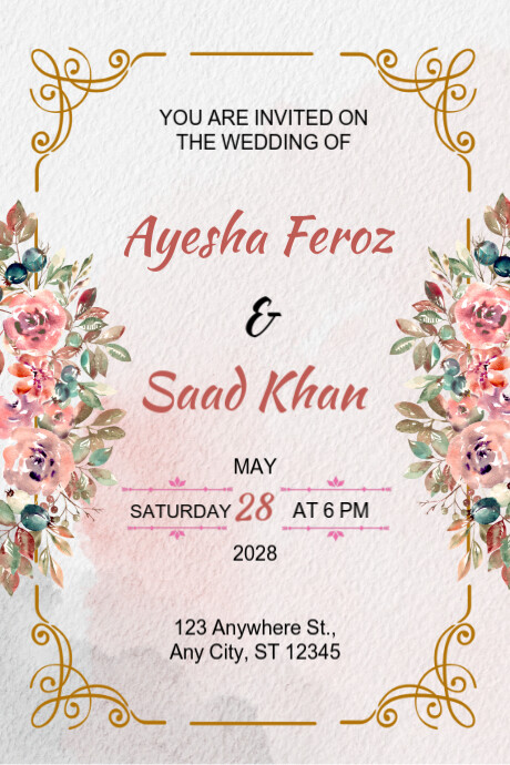 wedding card Template | PosterMyWall