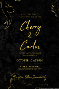 Wedding card Pinterest Grafieka template