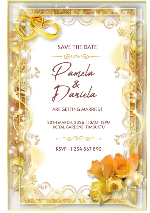 wedding card Template | PosterMyWall