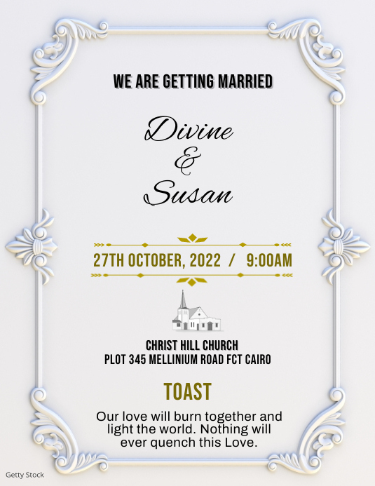Wedding card Pamflet (VSA Brief) template