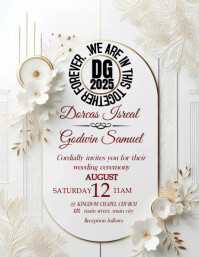 wedding card Flyer (US Letter) template