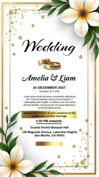 Wedding card Digital Display (9:16) template