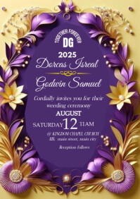 wedding card A4 template