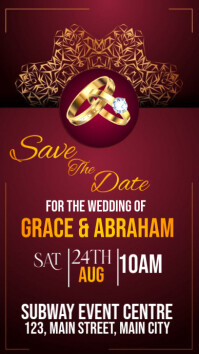 wedding card Historia de Instagram template