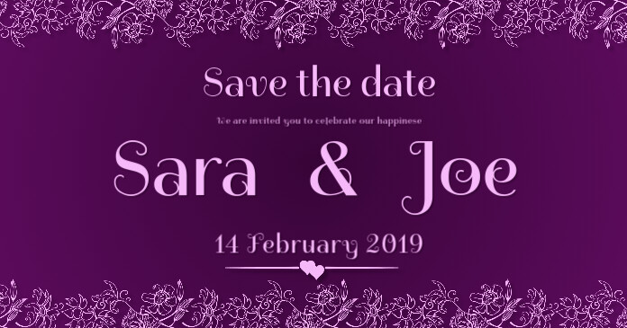 Modele Carte De Mariage Facebook Image Partagee Postermywall