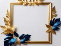 Wedding card gold frame Yard Sign template