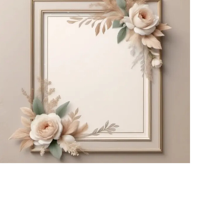 Wedding card gold frame Templat | PosterMyWall