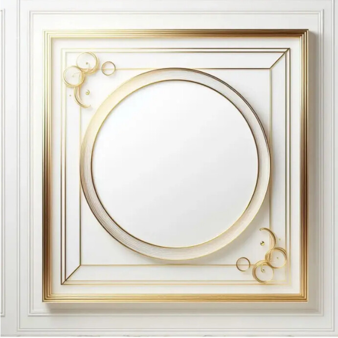 Wedding card gold frame Templat | PosterMyWall