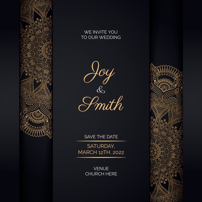 wedding card post Template | PosterMyWall