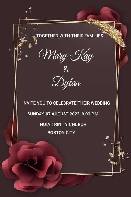 Wedding card poster Template PosterMyWall Wedding card poster Template PosterMyWall