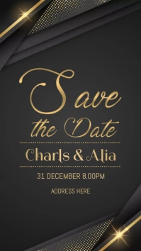 Wedding card save the date instagram story (1 Instagram-Story template