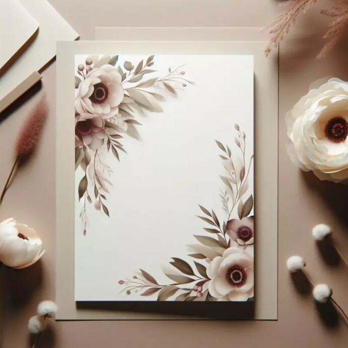 Mod le Wedding Card Template Floral Border Frame PosterMyWall Mod le Wedding Card Template Floral Border Frame PosterMyWall
