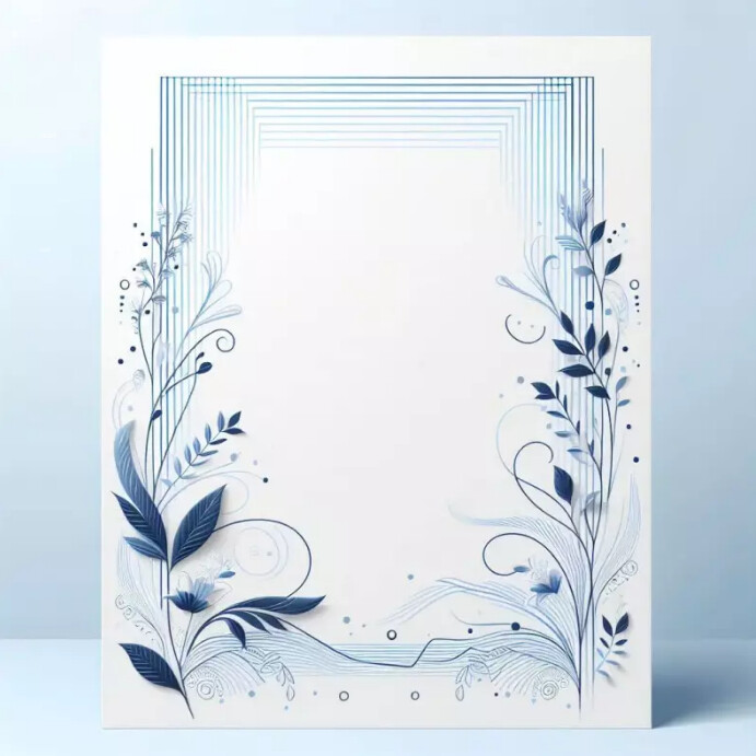 Wedding card template flower border | PosterMyWall