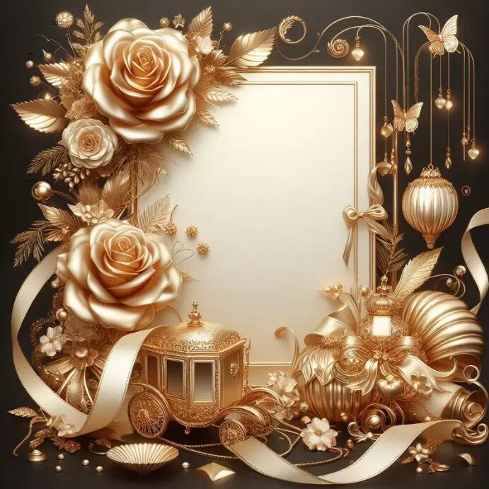 Wedding Card Template Gold Background PosterMyWall wedding-card-template-gold-background-postermywall