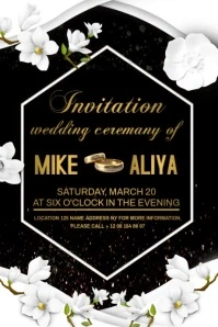 Wedding card video template Poster