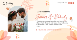 Wedding Celebration Sampul Acara Facebook template