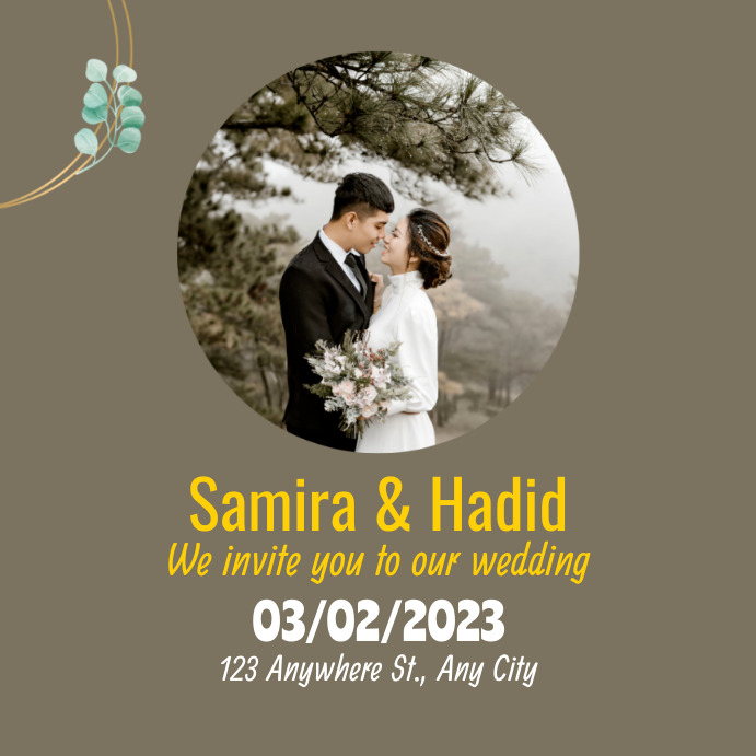 Wedding Ceremony Post Template | PosterMyWall