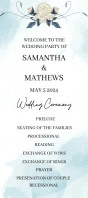 Wedding Ceremony Program Template Rack Card