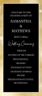 Wedding Ceremony Program Template Carte à crémaillère