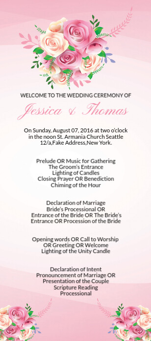Unveiling Ceremony Program Template Orders Of Service DS Creative