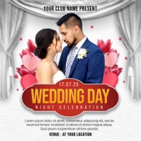 Wedding Day Celebration Social Media Post template