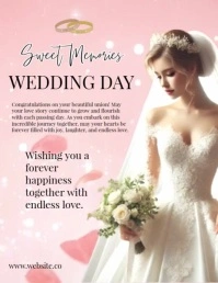 wedding day Flyer (US Letter) template