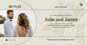 Wedding Day Facebook Shared Image template
