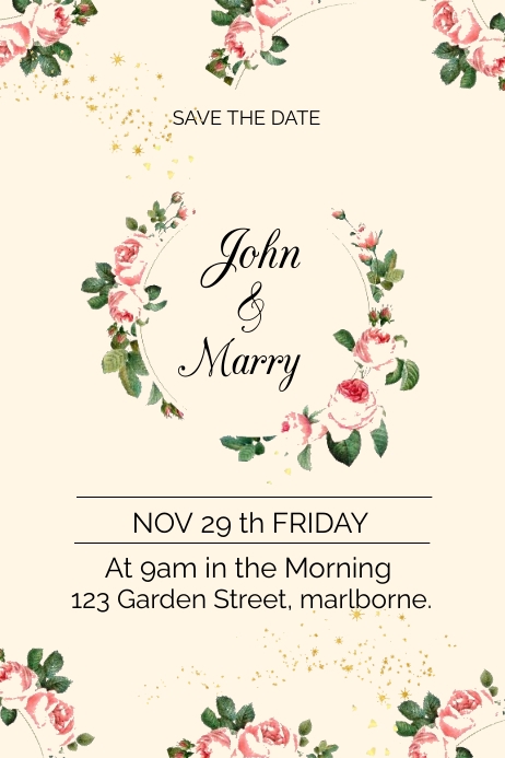 Wedding Template PosterMyWall Wedding Template PosterMyWall