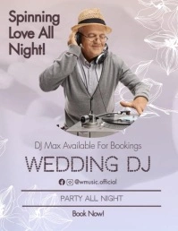Wedding DJ Modern Template Volante (Carta US)