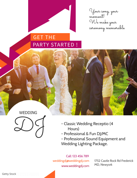 Wedding DJ Services Flyer Template Folder (US Letter)